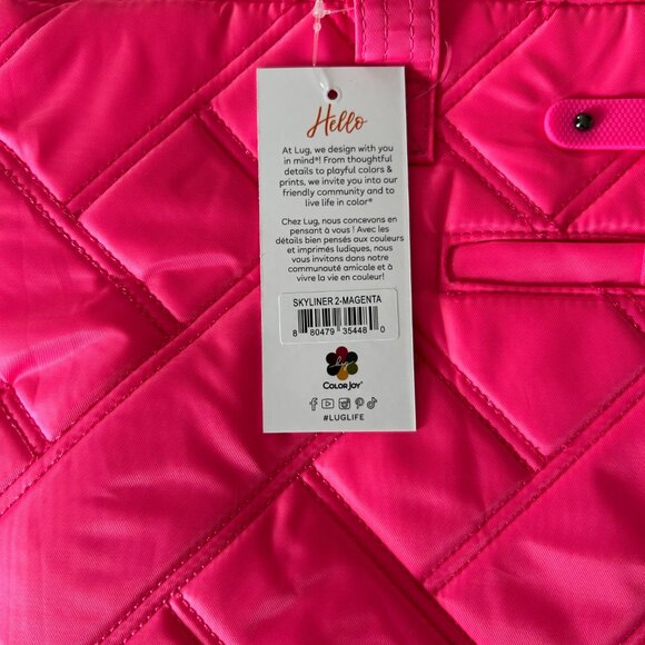 Lug Skyliner Tote Bag Magenta - Neon Hot Pink - Picture 13 of 13